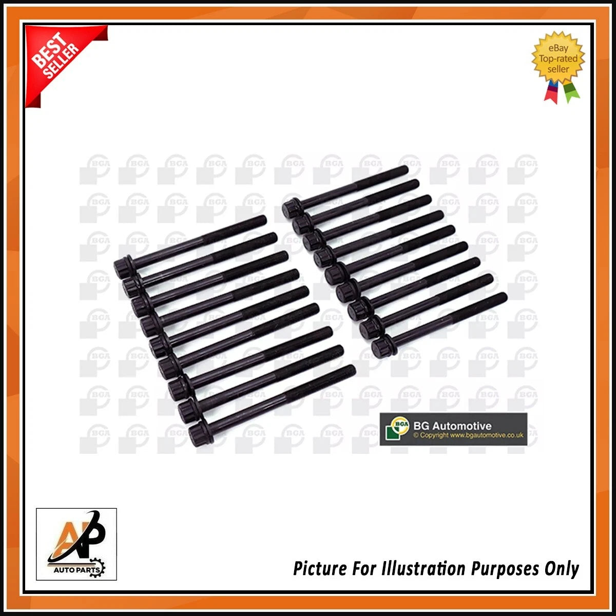 Engine Head Bolts Set Replacement for Hyundai Porter D4CB (2014–2018)