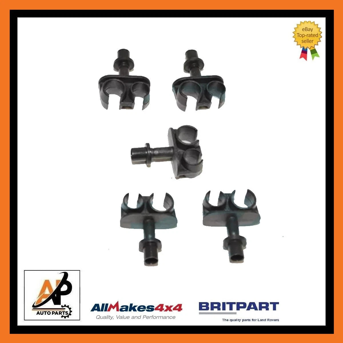 Fuel Pipe Line Clips Twin Set for Land Rover Defender 90 110 130 (5 Pack)