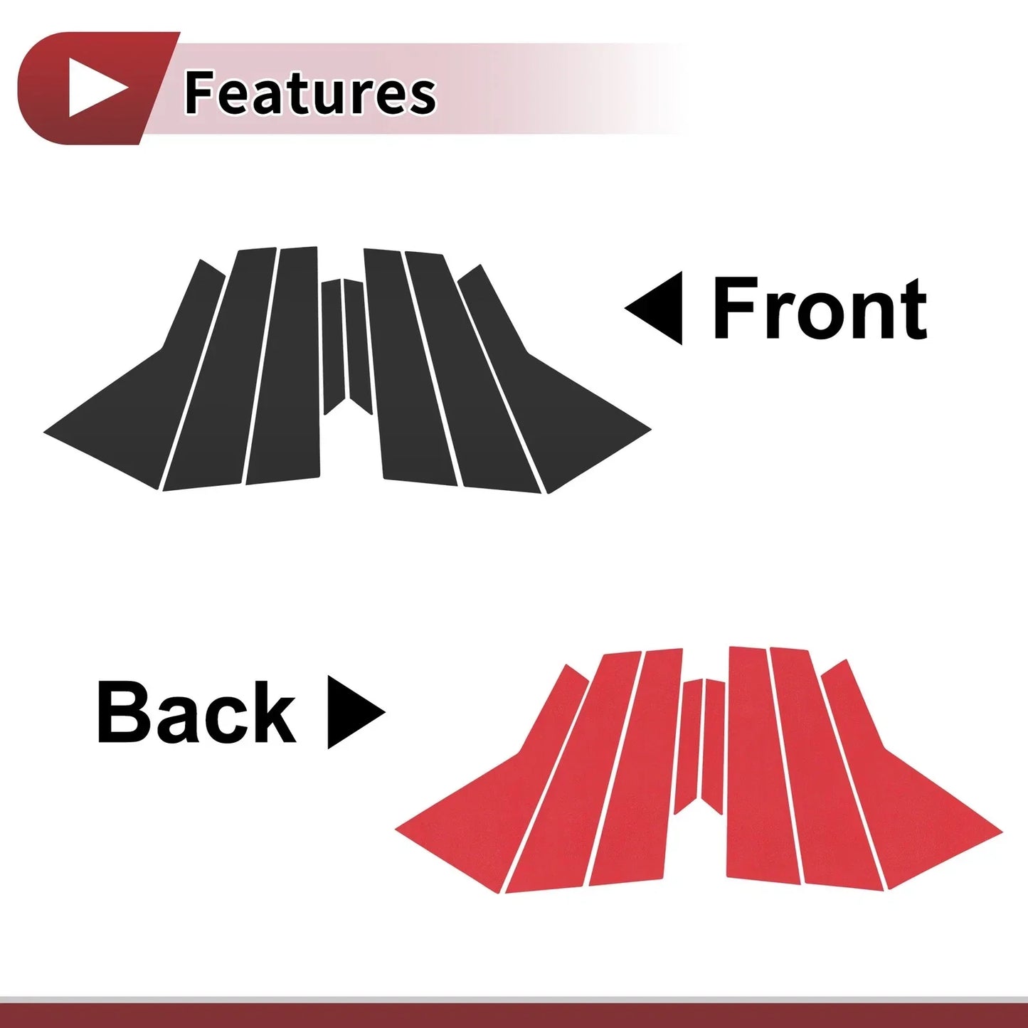 Pillar Window Trim for Porsche Cayenne 2018-2023 - Black Trim
