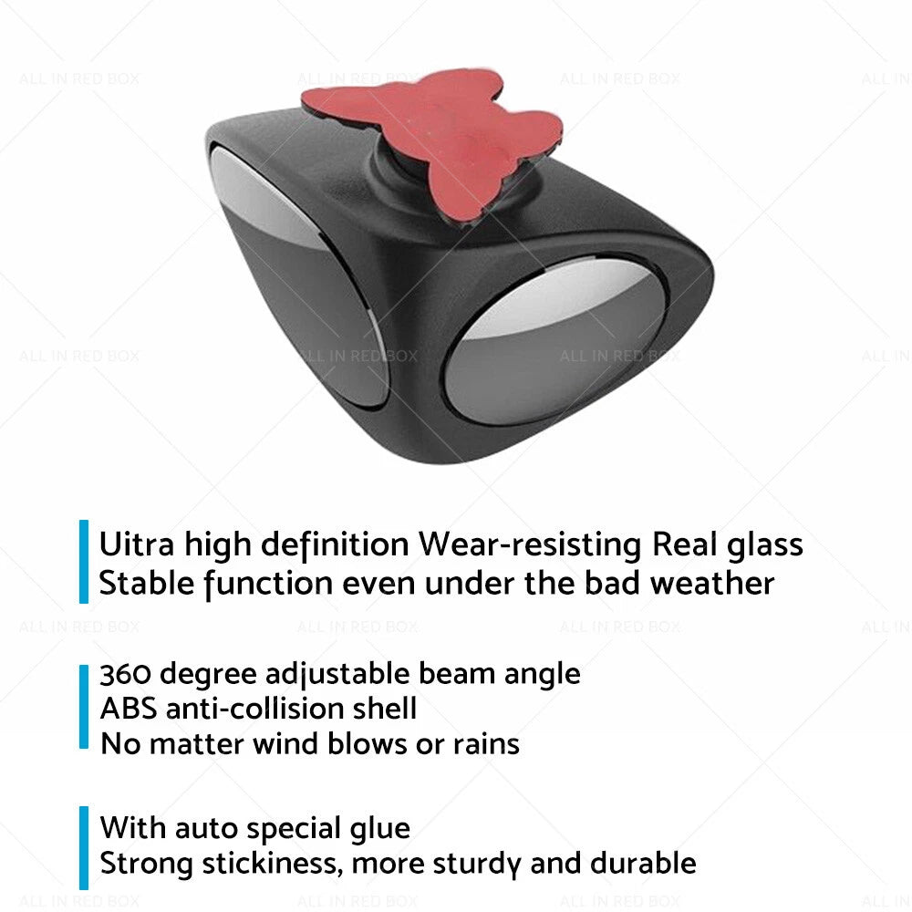 Car Exterior Panoramic Door Side Rear View Mirror Blind Spot 360°
