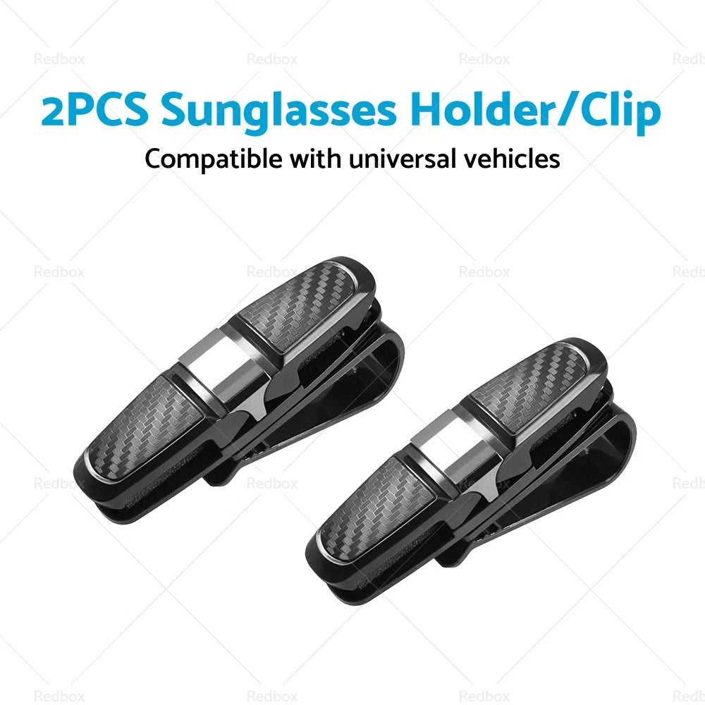 Car Glasses Holder Clip Case for Sunglasses Eyeglasses Ticket Card