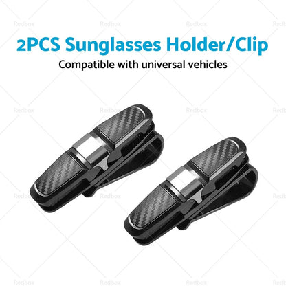 Car Glasses Holder Clip Case for Sunglasses Eyeglasses Ticket Card