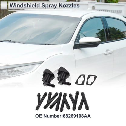 Washer Nozzle & 6 x Hose Connectors for Dodge (No.68269108AA) 2011-2023