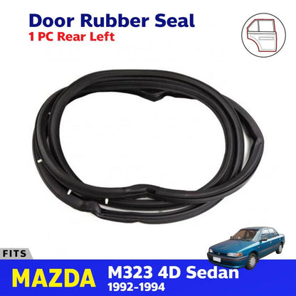 Door Rubber Weatherstrip Rear Left Fits Mazda 323 4D Sedan BG Serie 1992-94
