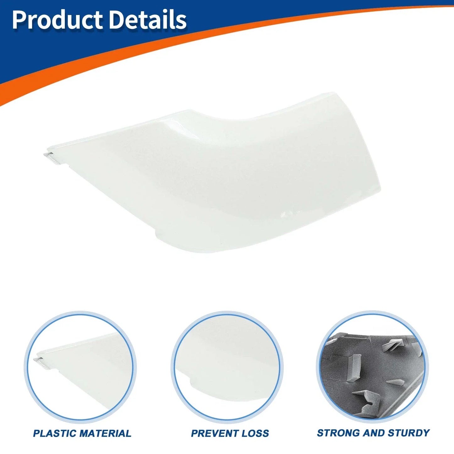 Front Car Bumper Tow Hook Cover for Mercedes-Benz (2012-2018) Diamond White