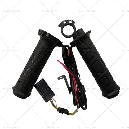 12V Heated Rubber Handlebar Grips for Motorcycle (Fits 22mm 7/8")