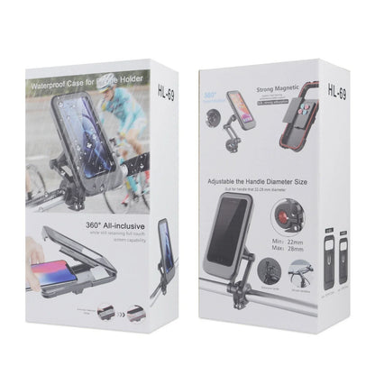 Waterproof Bicycle Phone Holder for Bike Motorcycle Handlebar Mount