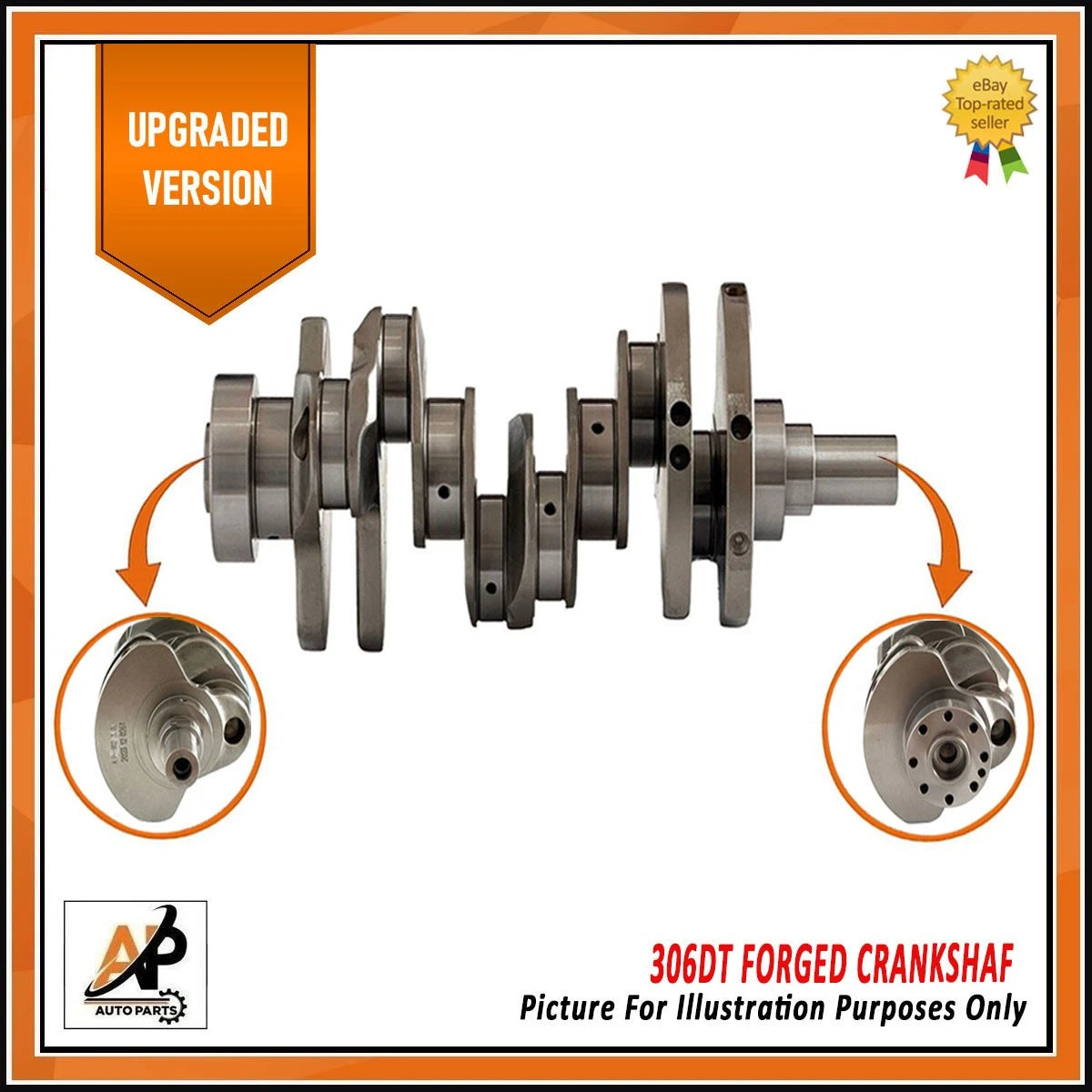 Forged Crankshaft for Jaguar F-Pace XF XJ Diesel TDV6 AJV6D (2013–2020)