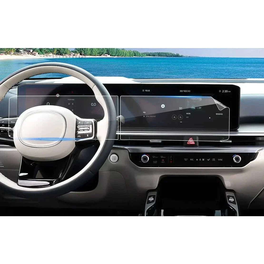 4 x 12.3" PET Touch Screen Protectors for Kia K5 LXS GT-Line GT EX (2021-2025)