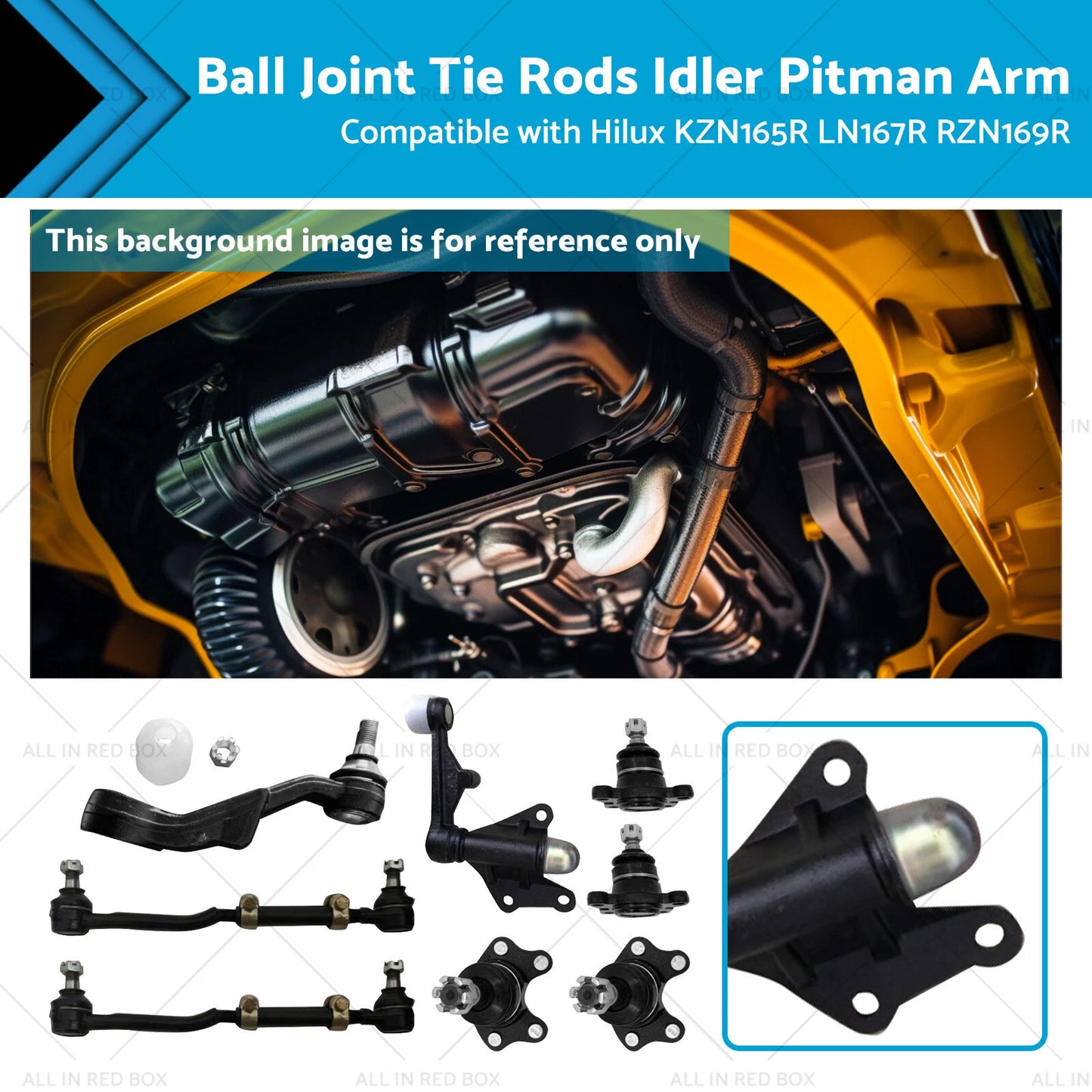 Ball Joint Tie Rods Idler Pitman Arm for Hilux KZN165R LN167R RZN169R (2005-2015)