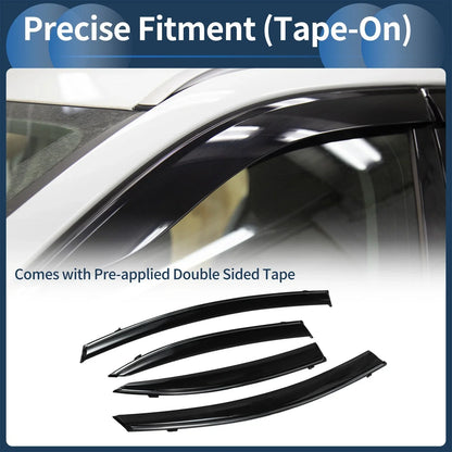 Window Deflectors for Honda Civic 2006 Side Window Vent Visors Black 1 Set