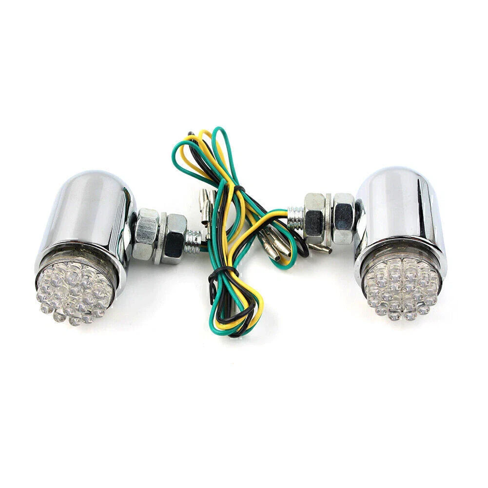 Custom Chrome Running Turn Signal Tail Light for Motorcycle Cruiser (Universal)
