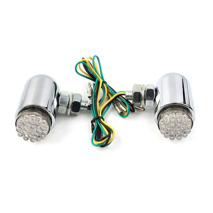 Custom Chrome Running Turn Signal Tail Light for Motorcycle Cruiser (Universal)