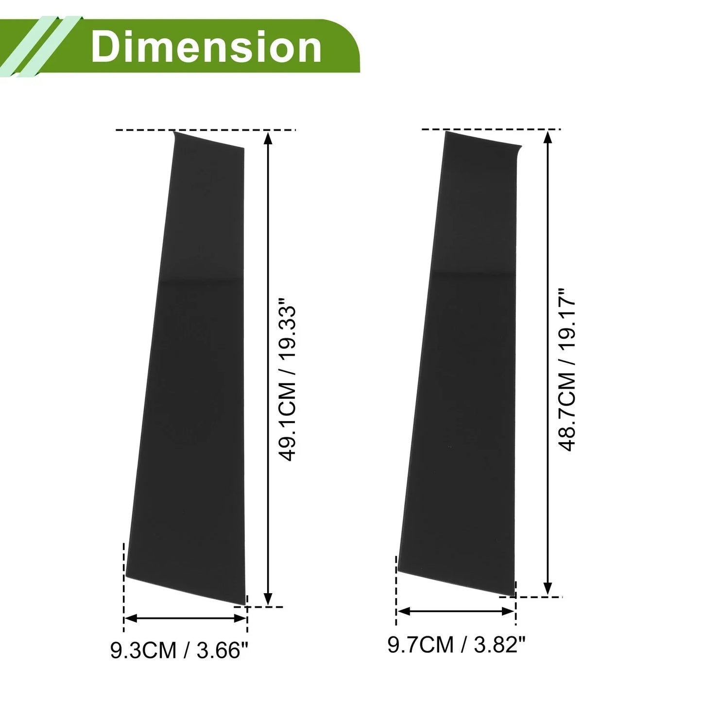 4 x Pillar Window Trim for Dodge Ram (2009-2018) - Black Finish