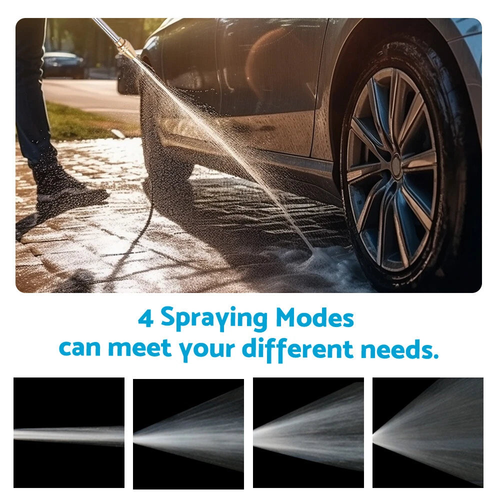 Long Pole Foam Water Bottle Nozzle 360° Rotating for Car Wash Gardening