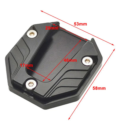 Kickstand Extender Foot Stand Pad for Motorcycle Bikes - Gold