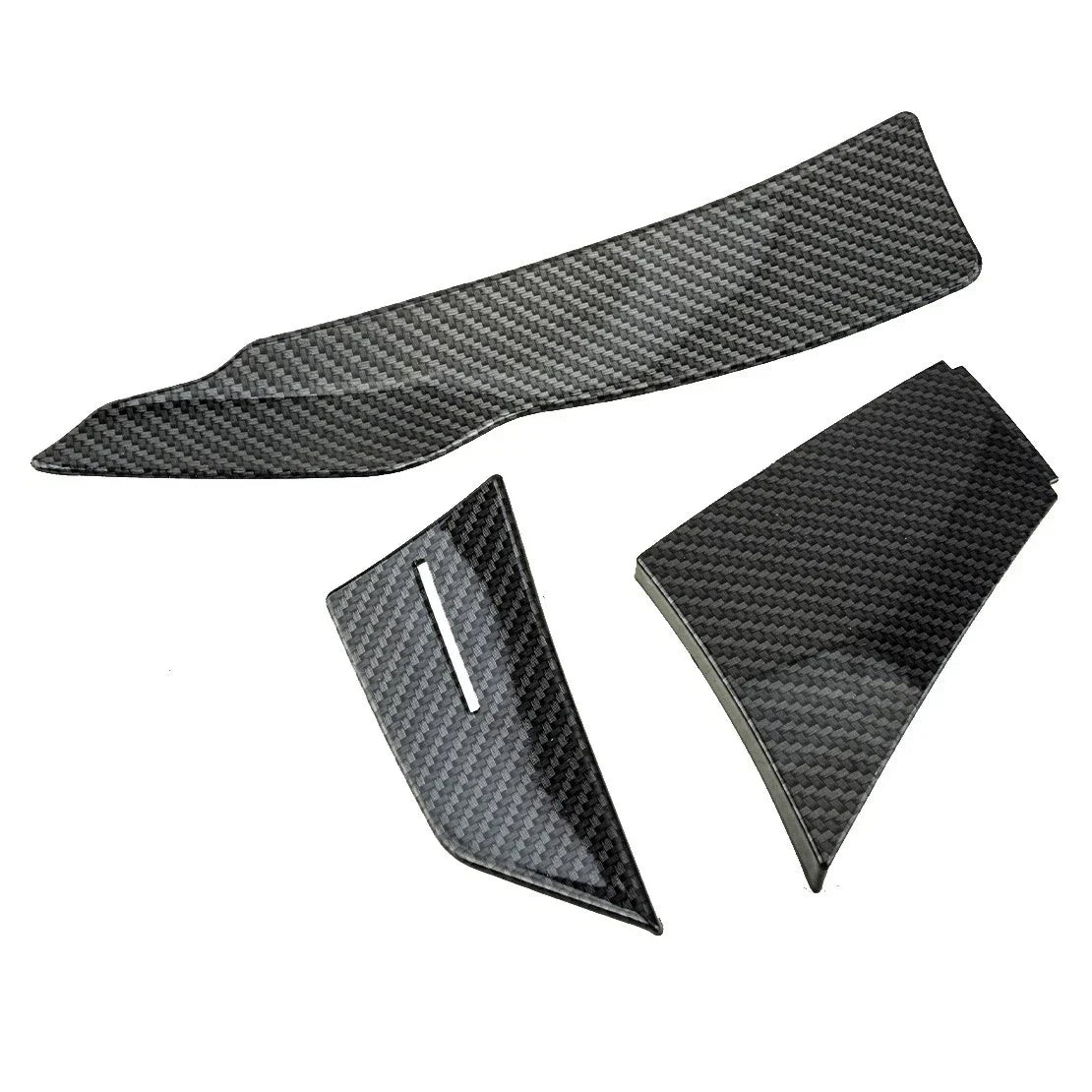 6pcs Carbon Fiber ABS Front Bumper Splitter Fins for Car