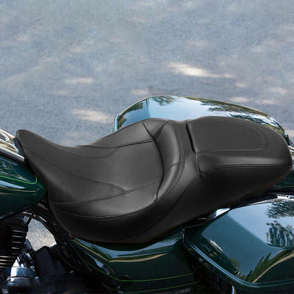 Black Driver Passenger Seat for Harley Touring CVO Road Electra Glide (09-23)