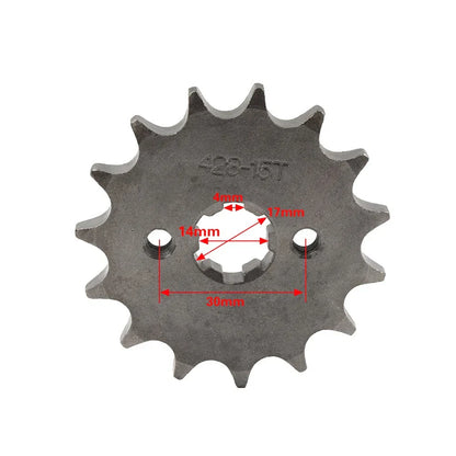 17mm 19T Front Sprocket for 110CC 125CC ATV Pit Dirt Quad Bike