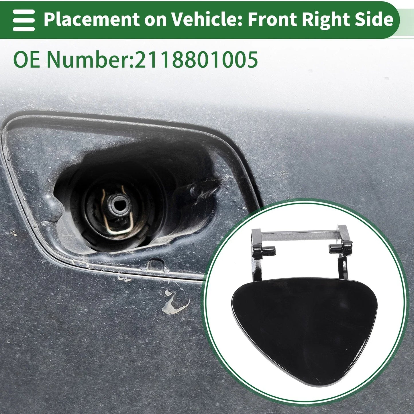 Front Right Side Bumper Headlight Washer Nozzle Cover for Mercedes-Benz E320