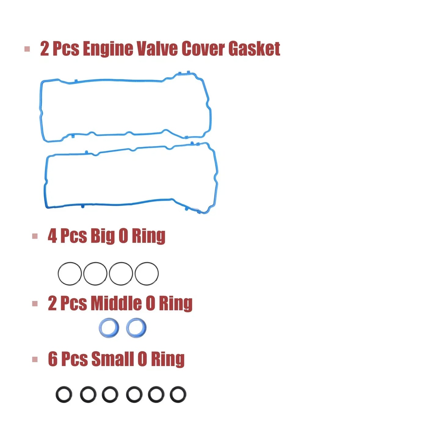 Engine Valve Cover Gasket Set for Chrysler Dodge Jeep (Fits 2005-2010)