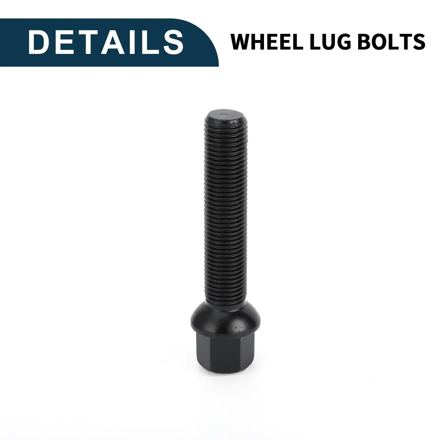 10 x M14x1.5mm Ball Seat Wheel Lug Bolts 65mm Shank for Volkswagen Porsche