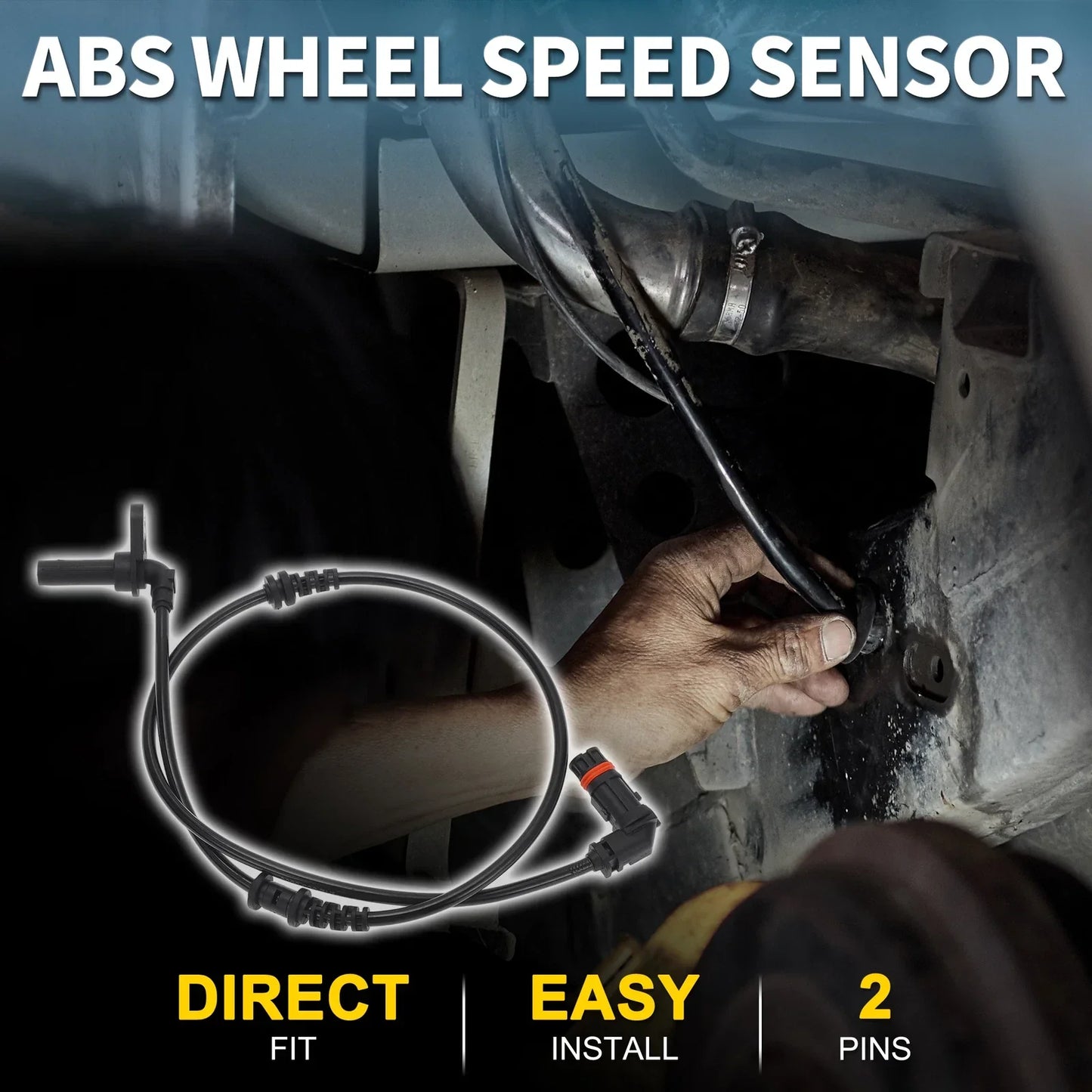 2 x Front Side ABS Wheel Speed Sensors for Mercedes-Benz CLS550 (2012-2018)