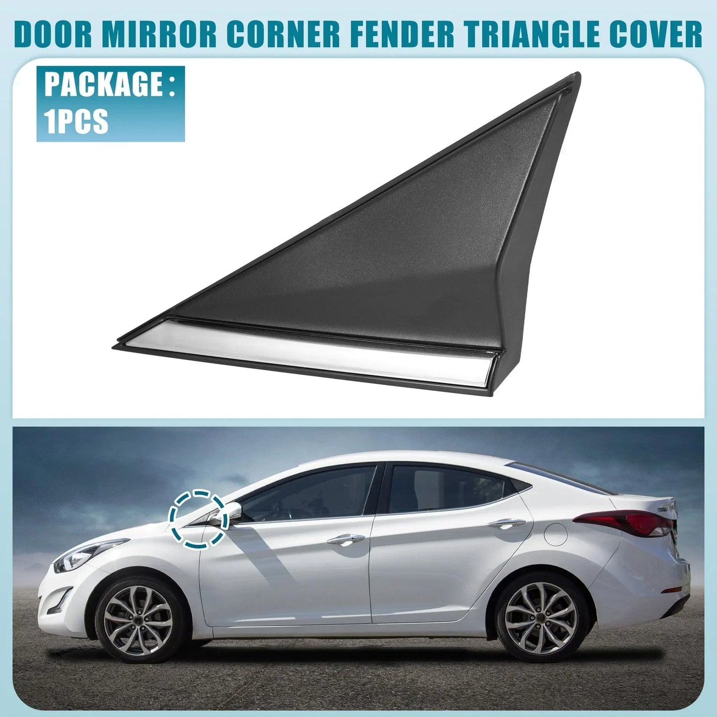 Front Left Car Mirror Corner Triangle Cover for Hyundai (2015-2020)