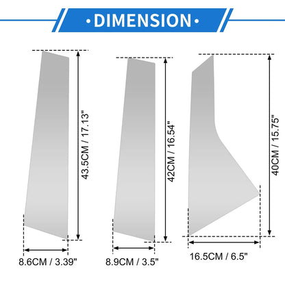 6 Pcs Door Pillar Window Trim for Hyundai Tucson (2021-2023) Silver Tone