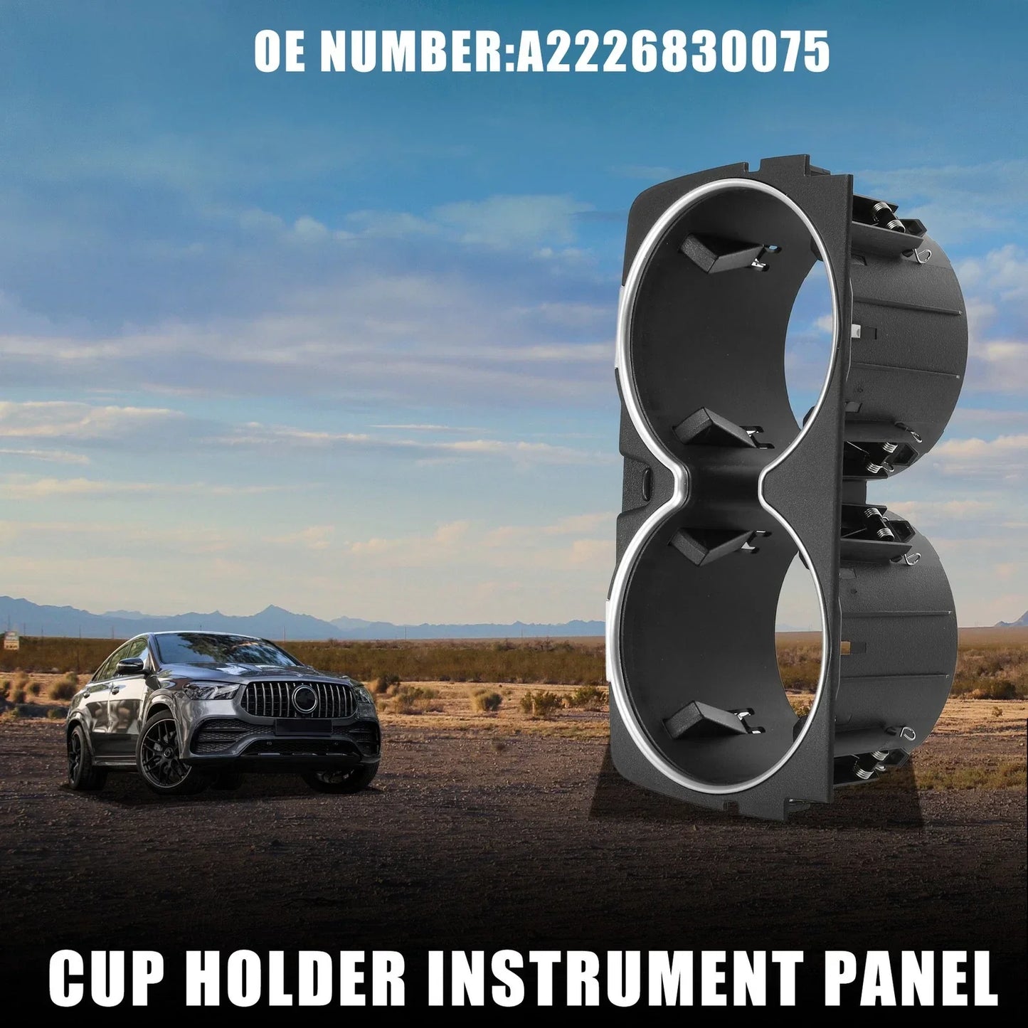 Cup Holder for Mercedes-Benz A217 (2012-2018) - Practical Drink Holder Black