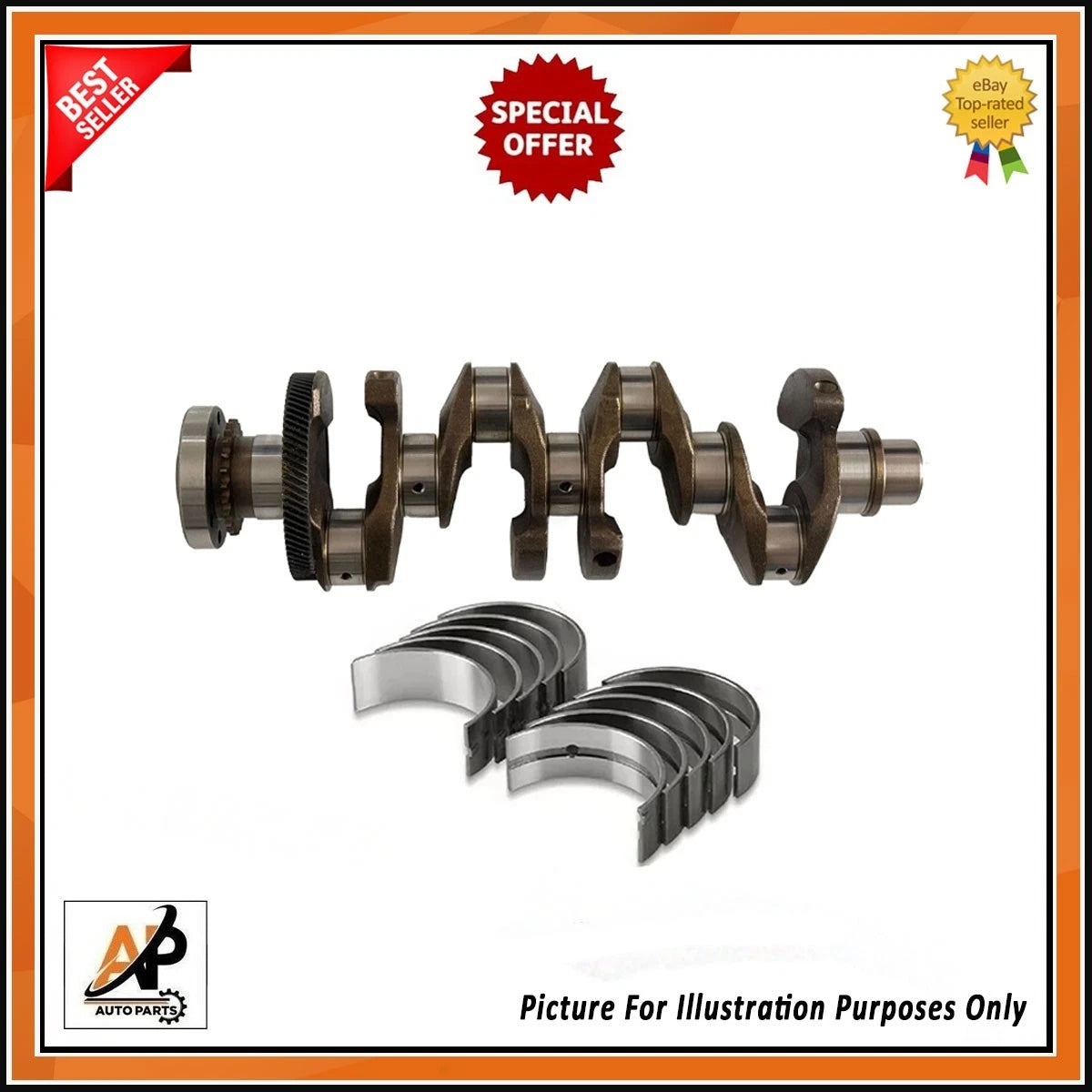 Crankshaft Engine Bearings Set Heavy Duty for Jaguar 204DTD 2.0 Diesel (2000–2010)