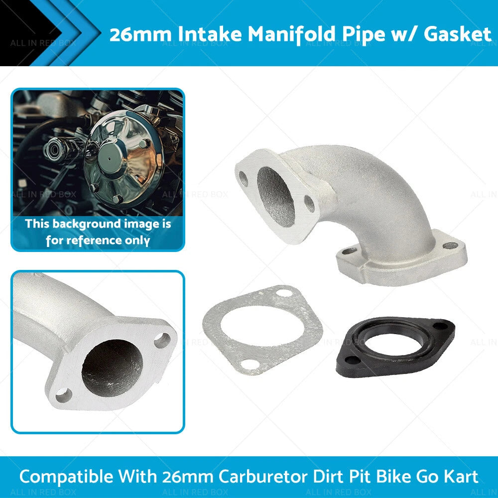 26mm Intake Manifold Pipe & Gasket for Dirt Pit Bike Go Kart