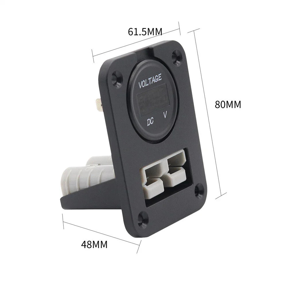 50 Amp Plug Socket w/ Voltmeter for Anderson Caravan Boat Camper