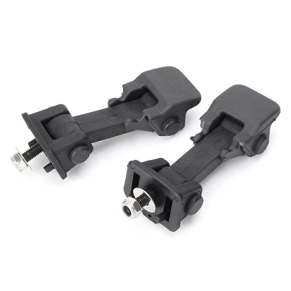 Hood Latch Lock Catch Mount Kit for Jeep Wrangler JK (2007-2017)  Black