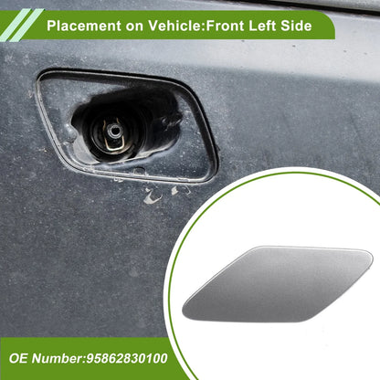 Washer Nozzle Cover Cap for Porsche Cayenne (2003-2010) Silver Tone