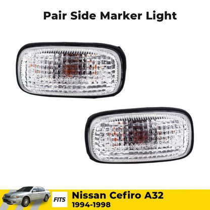 Pair Side Marker Light Fits Nissan Cefiro Maxima 30J Infinity A32 1994-1998 D10