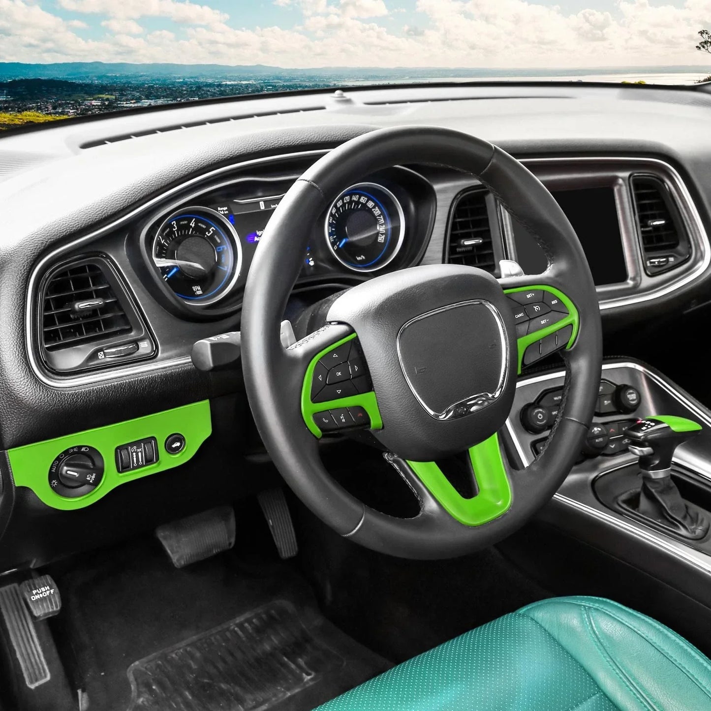 Steering Wheel Decoration Trim for Dodge Charger Challenger (2015-2021)