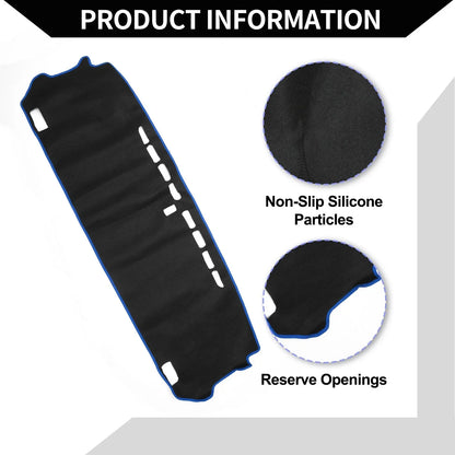 Dashboard Cover Mat for Honda Fit GR1-GR8 (2020-2024) Protector Black Blue 1 Set