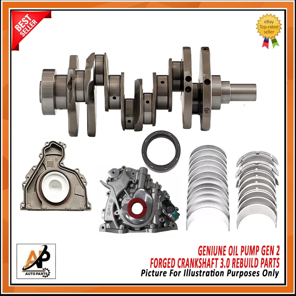Crankshaft Rebuild Kit Forged for Land Rover Jaguar SportBrake 3.0 TDV6 (306DT)
