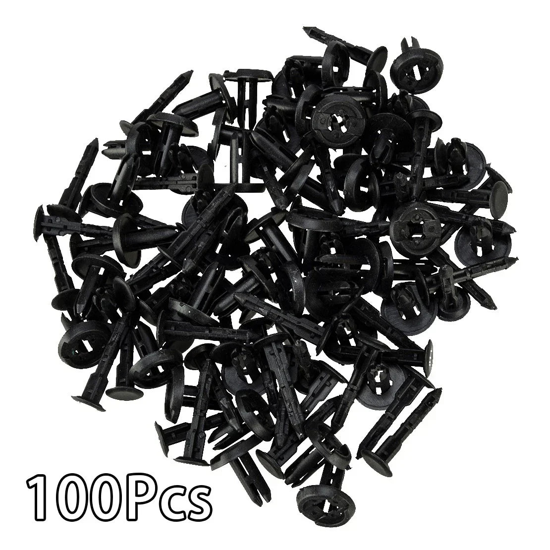 100 x 6mm Bumper Bonnet Trim Clips for Universal Vehicles