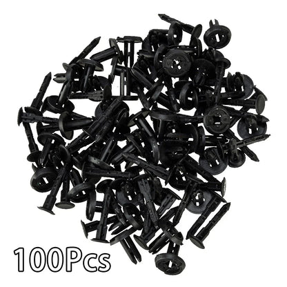 100 x 6mm Bumper Bonnet Trim Clips for Universal Vehicles