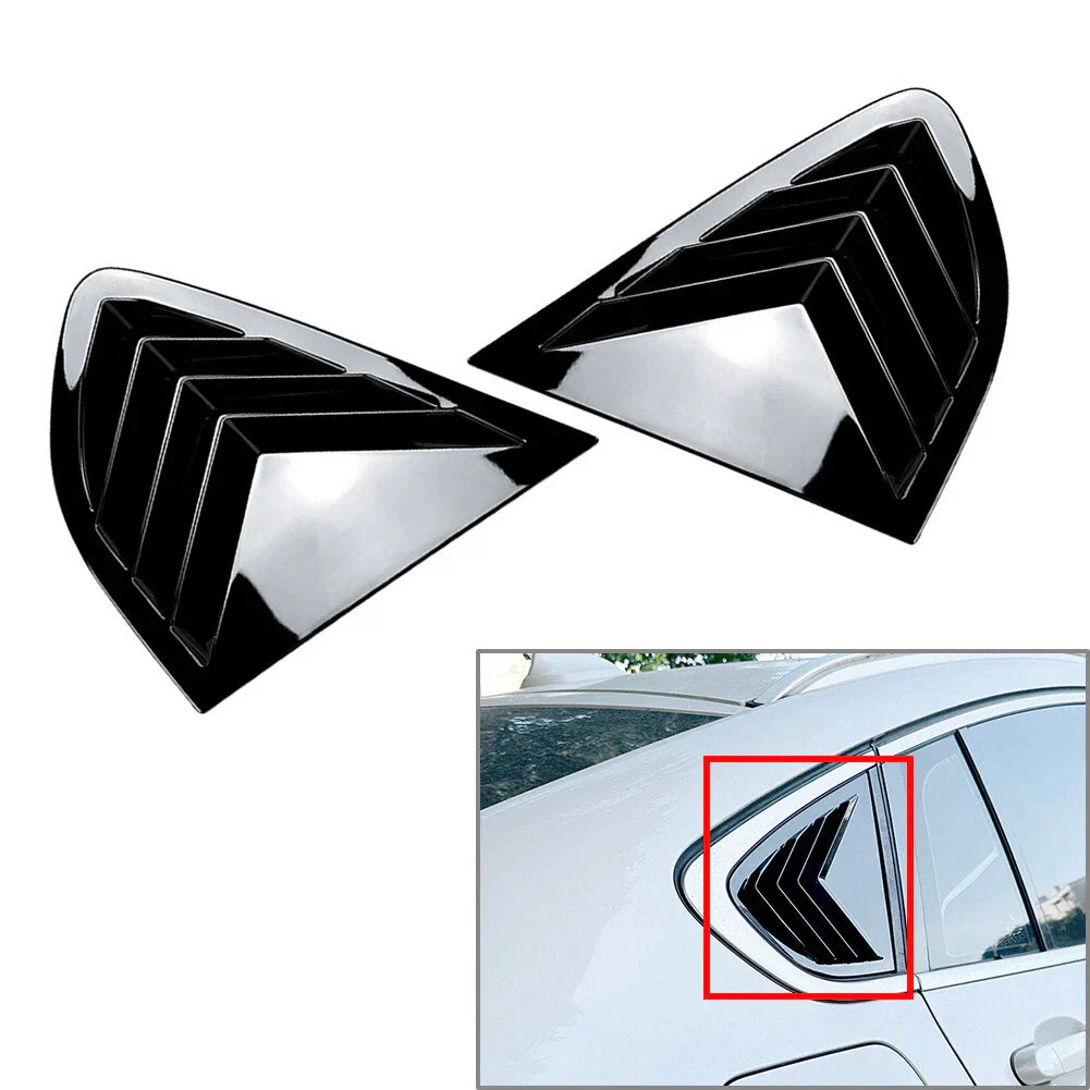 Glossy Black Rear Window Louver Cover for BMW X4 (2014-2018)