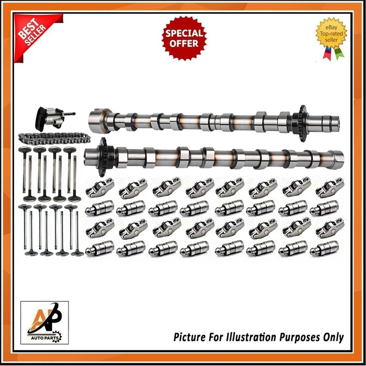 Camshaft Engine Rebuild Kit Replacement for Citroen Peugeot DW10FUD 2.0 2.2 (2000–2010)