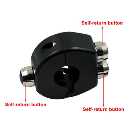 7/8" Black Momentary Button Switch for Motorcycle Handlebar