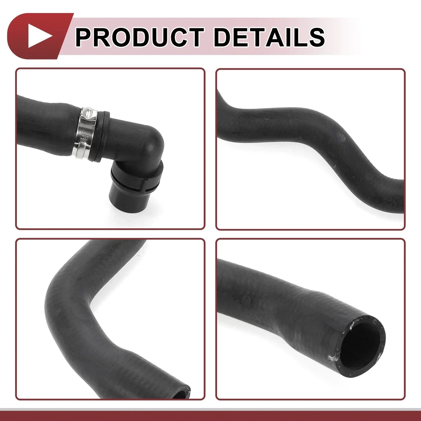Heater Hose for Mercedes Benz W212 W204 W207 (2010-2016) - Rubber Black