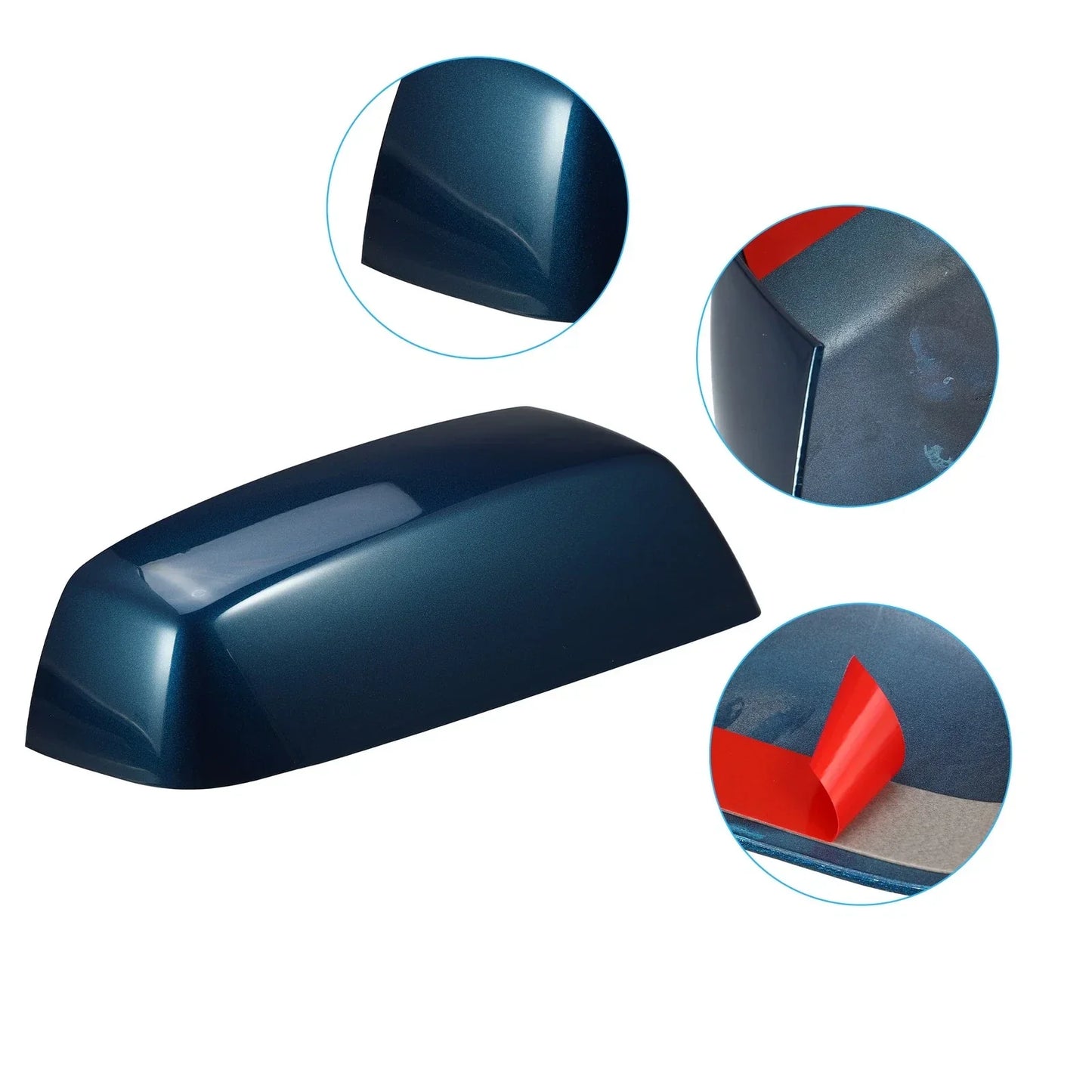 OEM Blue Top Side Mirror Covers for Chevy Silverado 1500 2500 3500 (2014-2019)