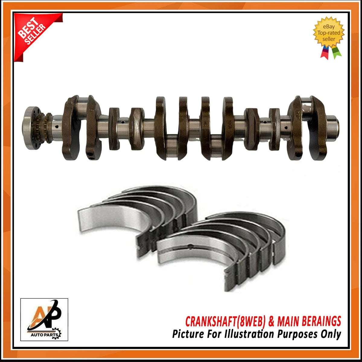Crankshaft Main Rod Bearings Set Replacement for BMW N57D30 (2009–2018)