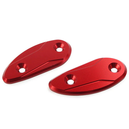 Red Rearview Mirror Block Off Base Plates for Honda CBR1000RR 2008-2017