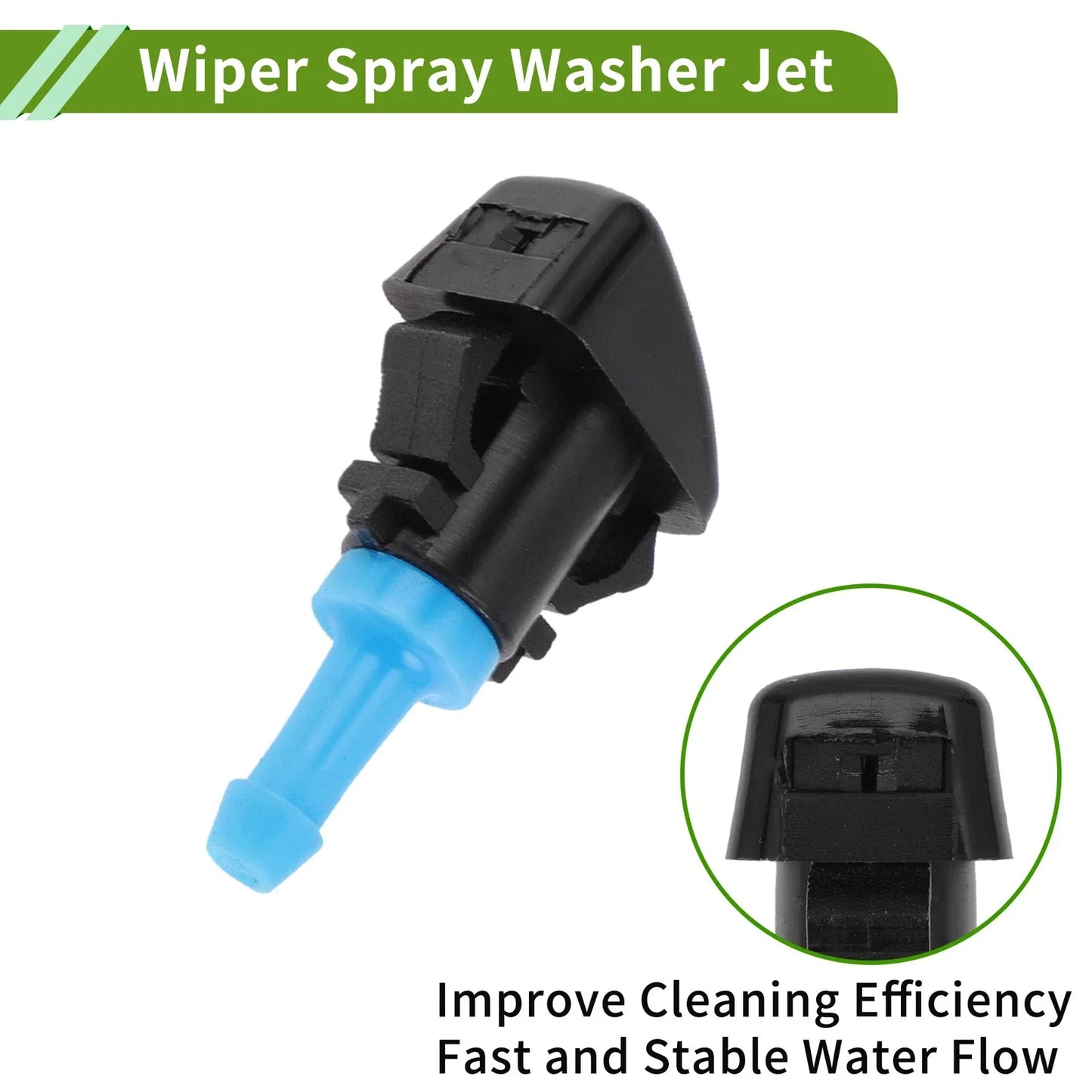 Windshield Washer Nozzle & Hose Connector for Ram (2013-2023) - 1 Set