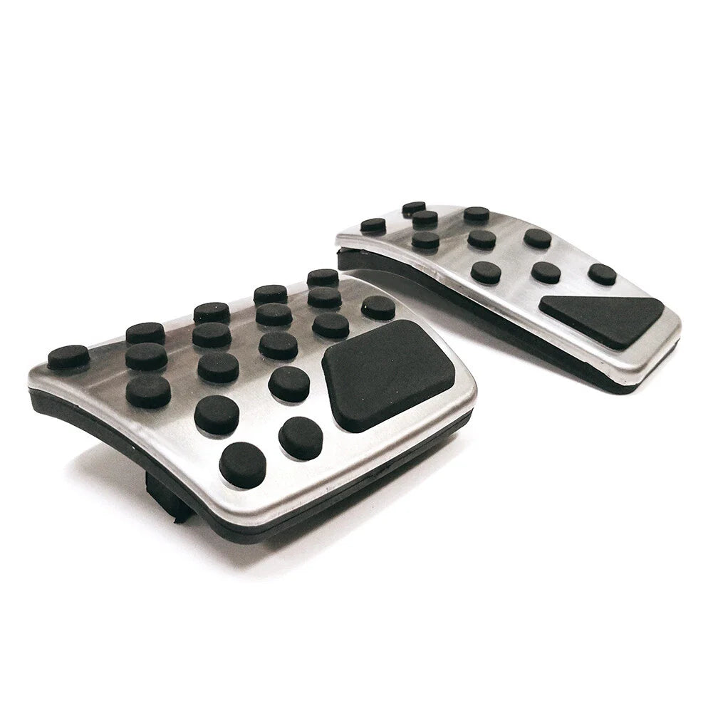 Steel Brake Gas Pedal Covers for Jeep Renegade, Compass & Fiat 500X (2015-2023)